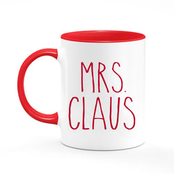Mrs. Santa Claus Christmas Farmhouse Mug Coffee Cup, Hot Cocoa Mugs, Stocking Stuffer, 11 Ounce Ceramic Mug