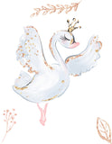 Watercolor Ballerina, Swan and Horse Pink Ballet Nursery Little Girls Room Decor Unframed Set of 4 Prints