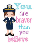 Girl Power Motivational Nursery Decor Set of 4 Prints Promise Me You Will Always Remember - Doctor, Navy Officer, Teacher and Scientist