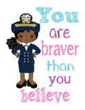 African American Girl Power Nursery Decor Set of 4 Prints Promise Me You Will Always Remember - Doctor, Officer, Teacher and Scientist