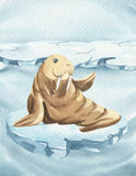 Watercolor Polar Arctic Animals Nursery Decor Set of 6 Unframed Prints Polar Bear, Narwhal, Walrus, Penguin, Orca, Beluga Whale