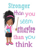 African American Girl Power Nursery Decor Set of 4 Prints Promise Me You Will Always Remember - Doctor, Officer, Teacher and Scientist