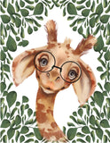 Watercolor Tropical Jungle Animal Nursery Decor Set of 4 Unframed Prints - Be Wild, Monkey, Giraffe and Tiger