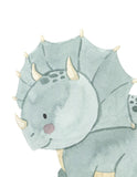 Watercolor Dinosaur Nursery Childrens Decor Set of 3 Unframed Dino Prints