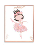 Watercolor Ballerina Pink and Gold Ballet Nursery Little Girls Room Decor Unframed Print