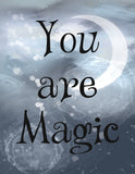 You Are Magic Wizard Magic Nursery Decor Set of 3 Wall Art Prints Neutral, Wizardry Kid's Room Décor