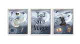 You Are Magic Wizard Magic Nursery Decor Set of 3 Wall Art Prints Neutral, Wizardry Kid's Room Décor