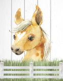 Rustic Farm Watercolor Nursery Decor Set of 3 Unframed Farmhouse Prints Cow, Horse, Barn, Shiplap