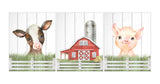 Rustic Farm Watercolor Nursery Decor Set of 3 Unframed Farmhouse Prints Cow, Pig, Barn, Shiplap