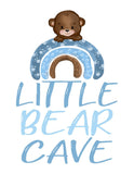 Teddy Bear Watercolor Baby Boy Rainbow Balloons Little Bear Cave Nursery Decor Set of 3 Unframed Prints