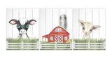 Rustic Farm Watercolor Nursery Decor Set of 3 Unframed Farmhouse Prints Cow, Goat, Barn, Shiplap