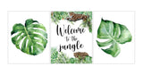 Welcome to the Jungle Watercolor Rainforest Jungle Animals Nursery Decor Set of 3 Unframed Prints Jaguar and Ocelot