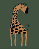 Boho Nursery Safari Animals Nursery Decor in Green Set of 3 Unframed Prints Zebra Lion Giraffe