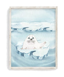 Watercolor Seal Arctic Animal Nursery Unframed Print