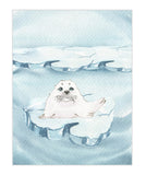 Watercolor Seal Arctic Animal Nursery Unframed Print