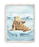Watercolor Walrus Arctic Animal Nursery Unframed Print