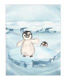 Watercolor Penguins Polar Animal Nursery Unframed Print