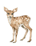 Baby Deer Woodland Forest Animals Wilderness Watercolor Nursery Decor Set of 3 Unframed Prints