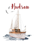Personalized Watercolor Sailboat Baby Name Nursery Sign Little Boys Room Unframed Print Nautical Themed Boat Decor