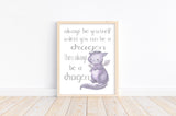 Always Be Yourself Unless You Can Be A Dragon Watercolor Fairytale Dragon Nursery Decor Unframed Print