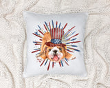 4th Of July Bulldog Fireworks Sublimation Design PNG Digital File, Blue Red Gold Independence Day America Dog Sublimation Designs Download
