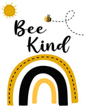 Cute Honeybee Bear Bee Kind Happy As Can Bee Nursery Decor Set of 3 Unframed Prints Kids Room Wall Art