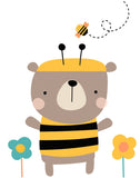Cute Honeybee Bear Bee Kind Happy As Can Bee Nursery Decor Set of 3 Unframed Prints Kids Room Wall Art
