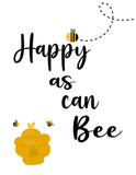 Cute Honeybee Bear Bee Kind Happy As Can Bee Nursery Decor Set of 3 Unframed Prints Kids Room Wall Art