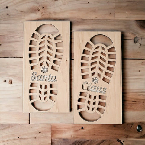 Santa's Boot Print Reusable Stencil, Footprint Stencil for Santa Footsteps