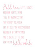 Hold Her a Little Longer Nursery Decor for a Baby Girl Room Nursery Quote Pink Wildflower Nursery Wall Art Set of 3 Unframed Prints