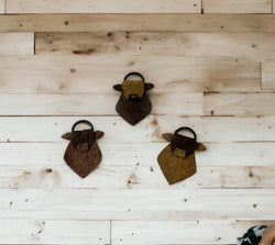 Cute Cow Leather Key Ring Cow Backpack Purse Bag Charm Keyring Accessory
