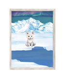 Watercolor Arctic Fox Polar Arctic Animal Nursery Unframed Print