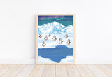 Watercolor Puffin Polar Arctic Animal Nursery Unframed Print