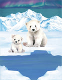 Watercolor Arctic Polar Animals Nursery Decor Set of 4 Unframed Prints, Polar Bear, Puffin, Arctic Fox and Seal