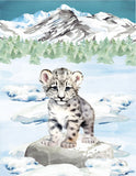 Watercolor Snow Leopard Animal Nursery Unframed Print