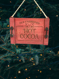 Hot Cocoa Noodle Board Christmas Ornament Cute Christmas Tree Ornament Hand Painted Farmhouse Decor