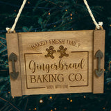 Gingerbread Baking Company Noodle Board Christmas Ornament Cute Christmas Tree Ornament Hand Painted Farmhouse Decor