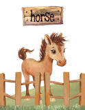 Farm Animal Nursery Little Boys Room Decor Set of 4 Unframed Prints Pig, Cow, Horse and Goat