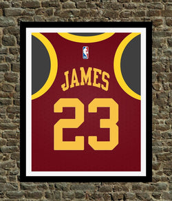 Lebron James Cleveland Cavaliers Art Print - Perfect gift for Basketball fan, great for the office or fan/man cave