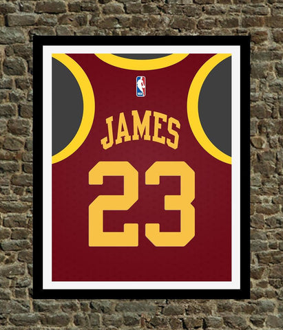 Lebron James Cleveland Cavaliers Art Print - Perfect gift for Basketball fan, great for the office or fan/man cave