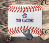 Personalized Chicago Cubs Baseball Mouse Pad