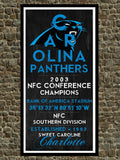 Carolina Panthers - Eye Chart chalkboard print - sports, football, gift for fathers day, subway sign - Eyechart wall art