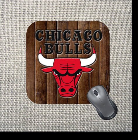 Chicago Bulls wood grain background Mouse Pad