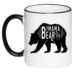 Mama Bear Cute Farmhouse Mug Coffee Cup, Gift for Her, Farmhouse Decor, Gift for Women, Hot Chocolate, 11 Ounce Ceramic Mug