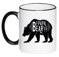 Papa Bear Cute Farmhouse Mug Coffee Cup, Gift for Her, Farmhouse Decor, Gift for Women, Hot Chocolate, 11 Ounce Ceramic Mug