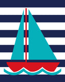Nautical Nursery Decor Set of 4 Art Prints - Dream Big Little One