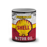 Shell Motor Oil Vintage Distressed Retro Cool Mug
